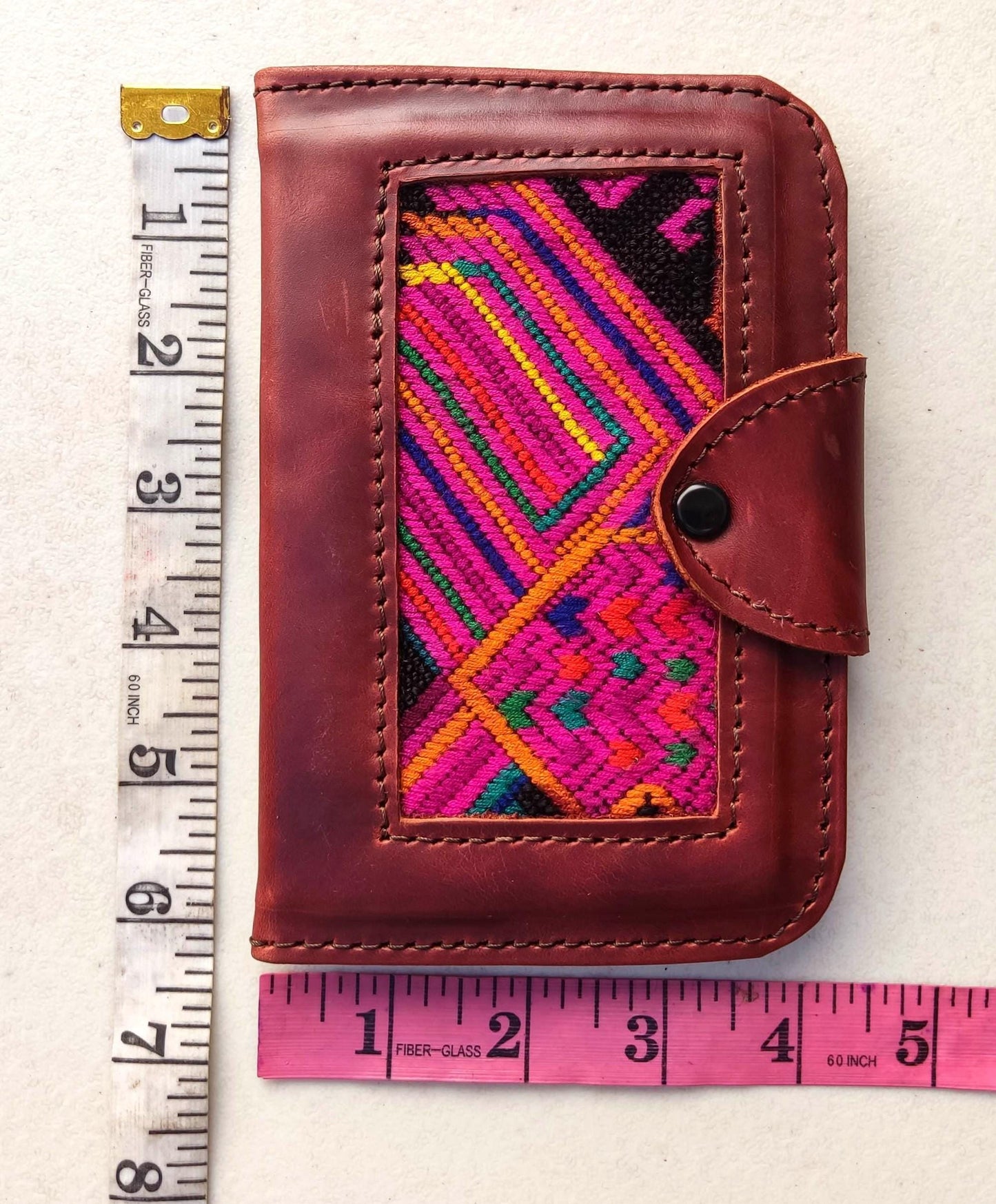 Guatemalan Leather Huipil PASSPORT Case Holder