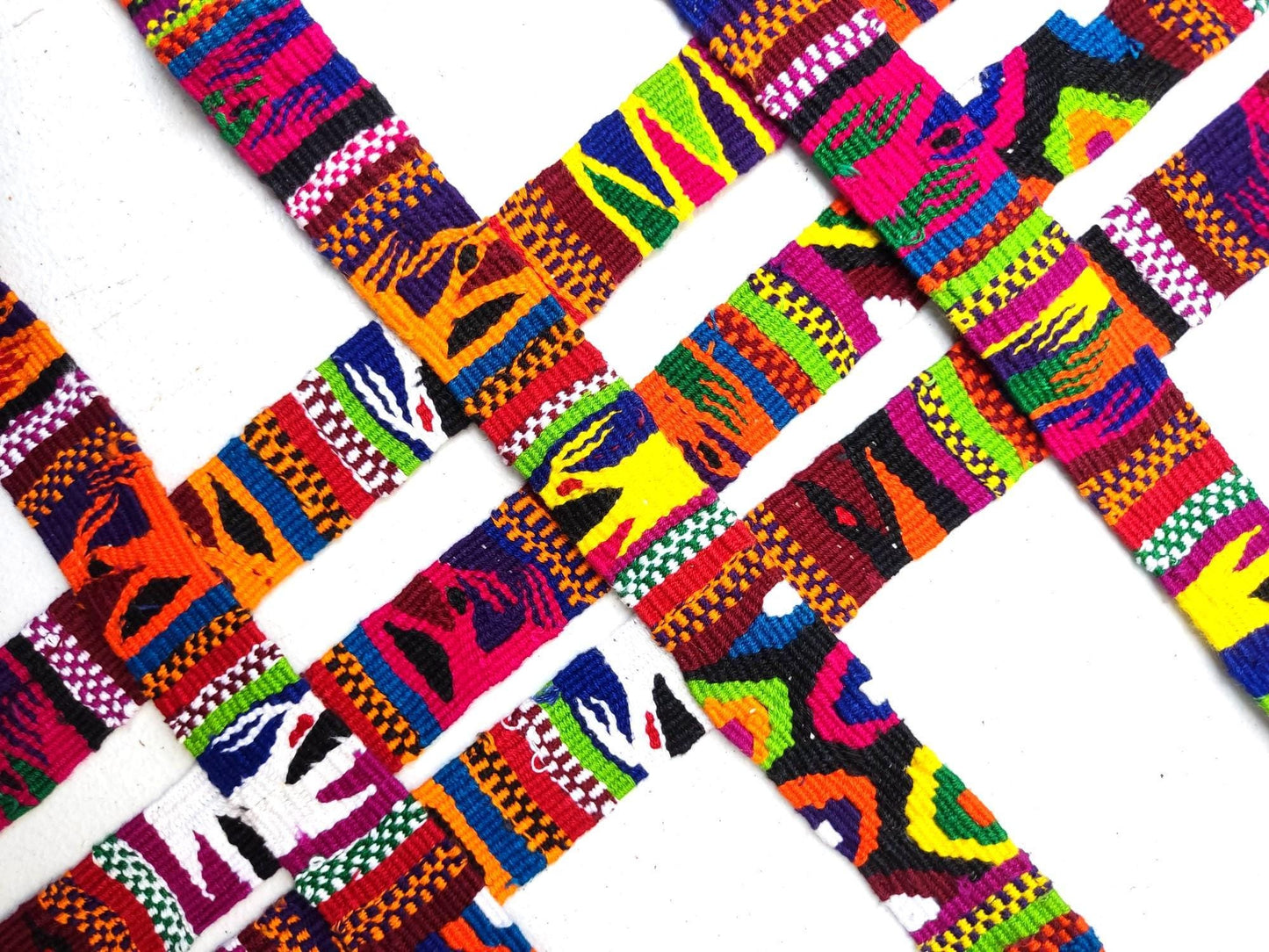 Guatemalan Faja, SASH Sold by the YARD. Hand Woven 1.25" Wide Cotton Mayan Toto Belt Textile Weave