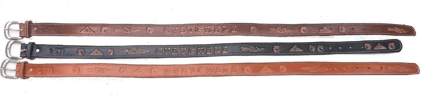 Lot of authentic Guatemalan handmade leather unisex belt