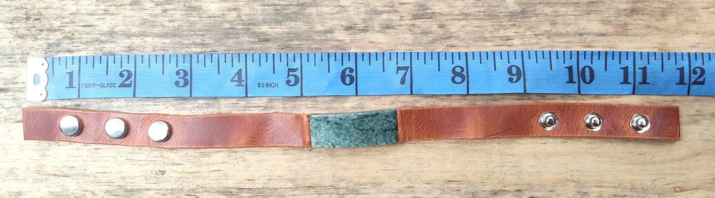 Fashionable UNISEX Adjustable Leather JADE Bracelet