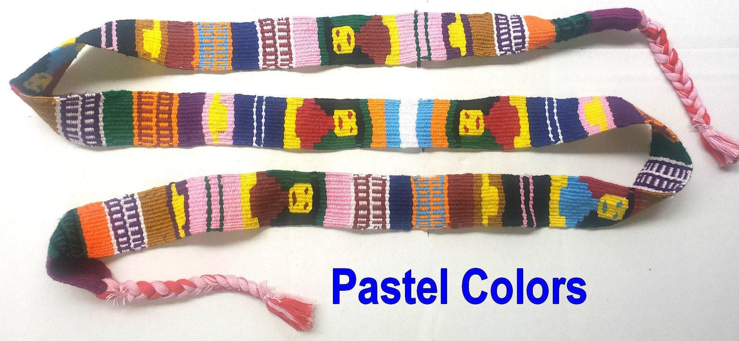 Cotton Guatemalan Faja Belt Sash Purse Strap