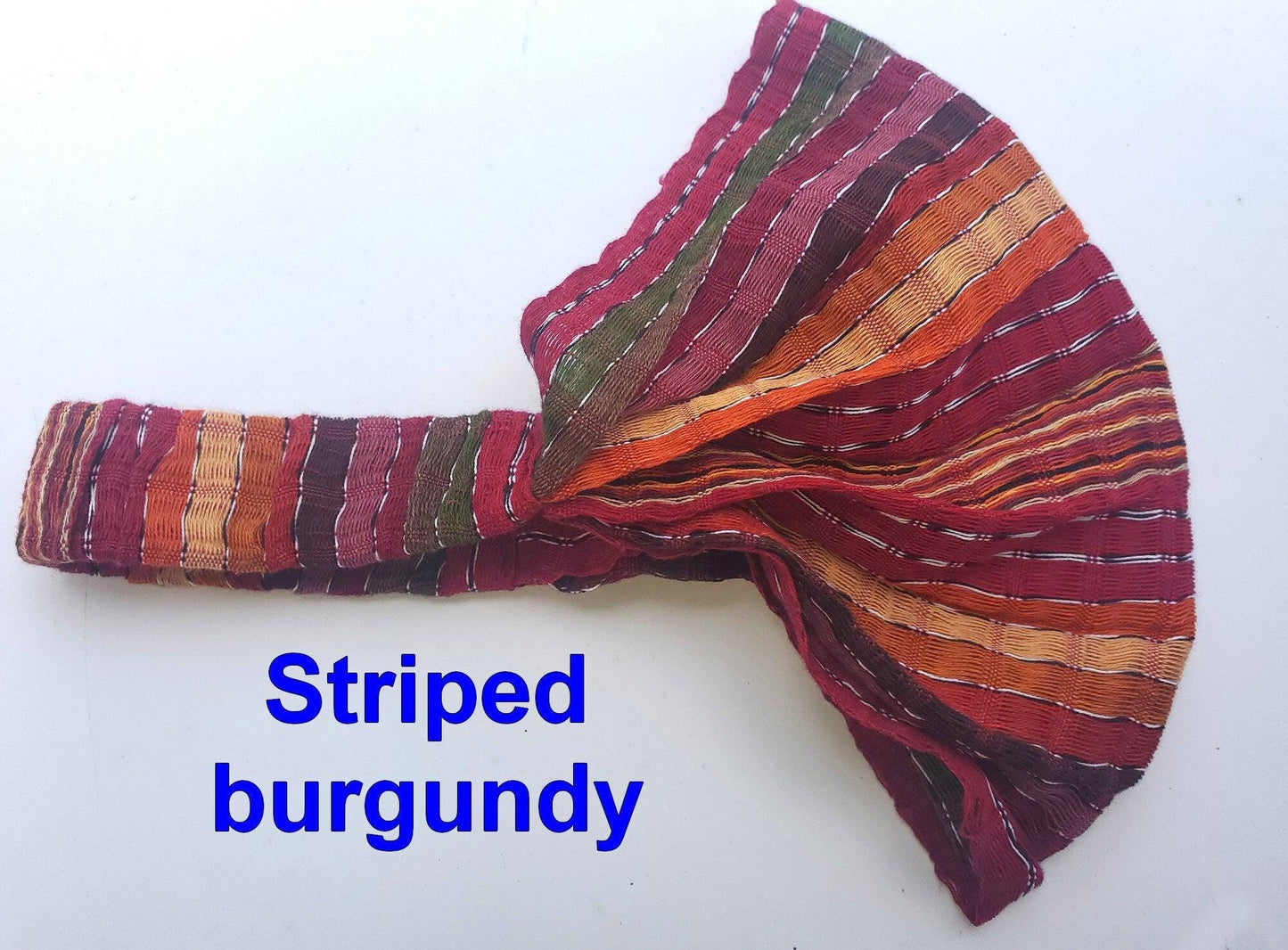 Medium Weight GUATEMALAN Cotton HEADBAND BANDANA For Women Aviable In Multiple Colors