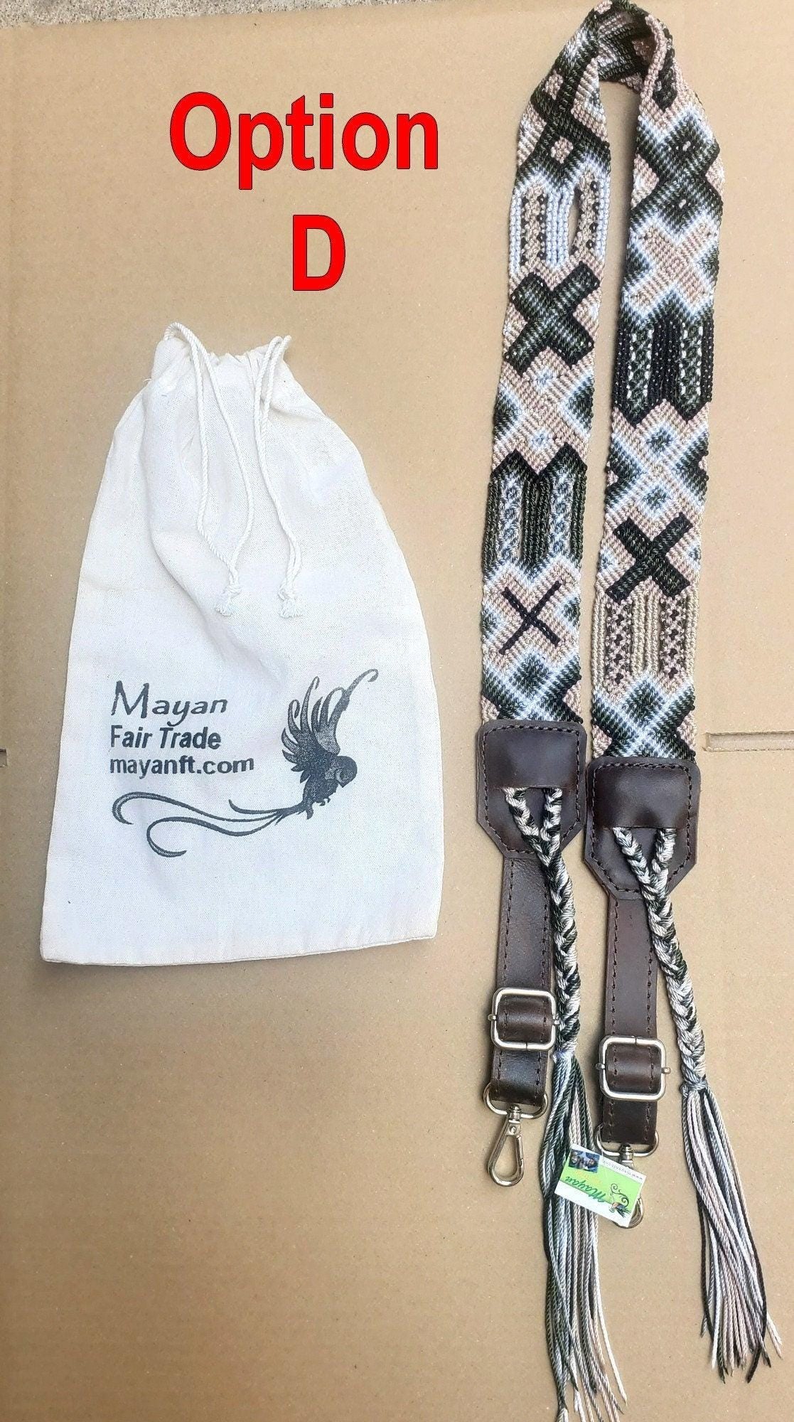 handmade adjustable Multicolor Macrame camera / bag strap