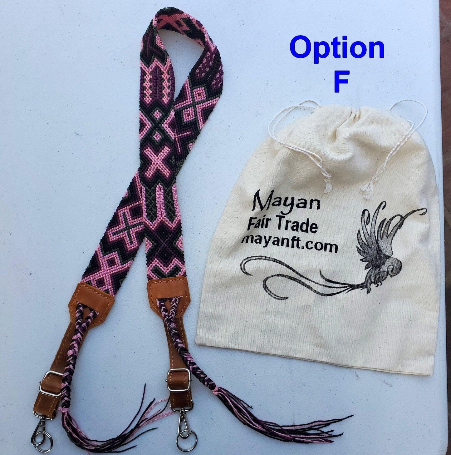 handmade adjustable Multicolor Macrame camera / bag strap