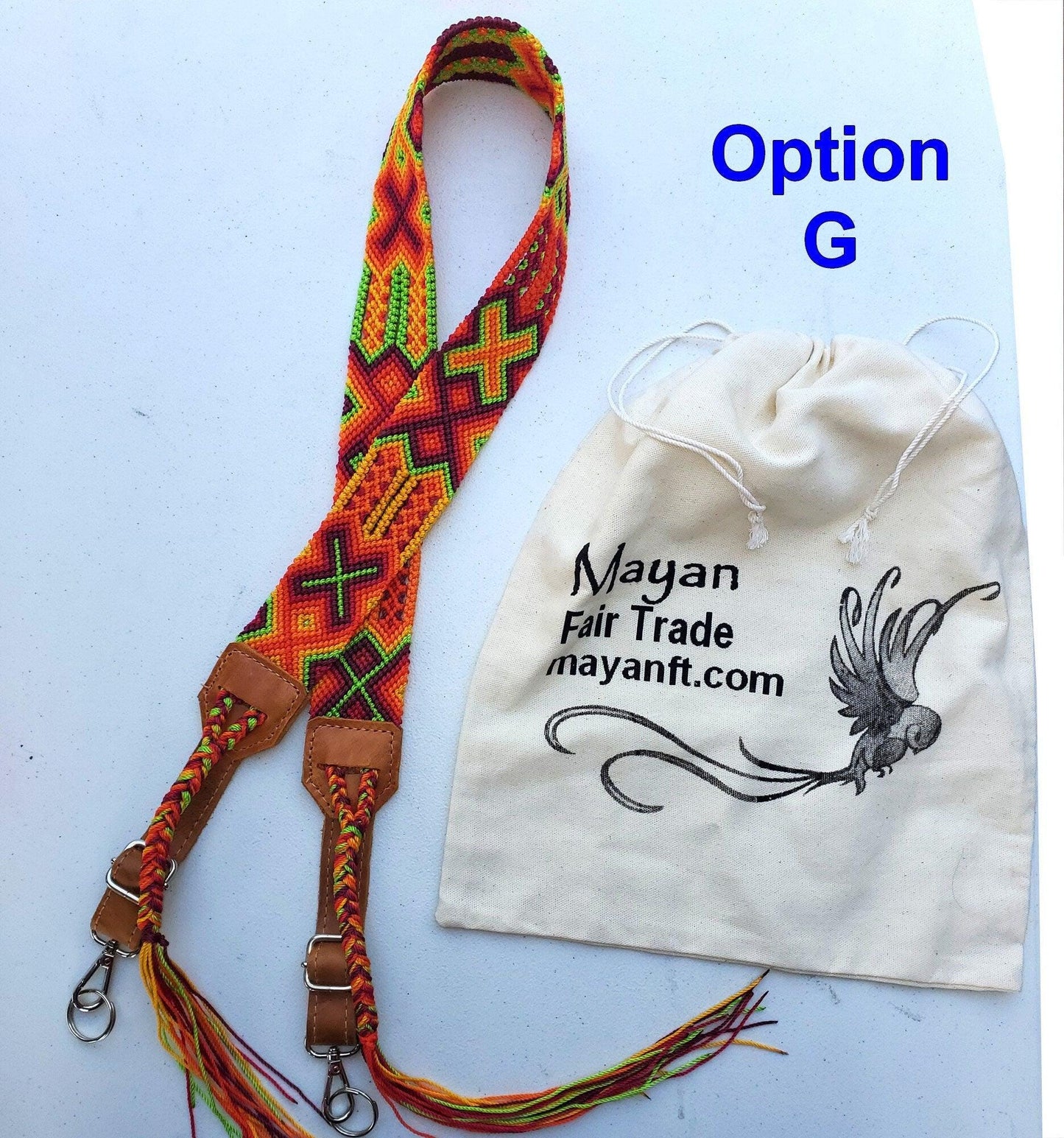 handmade adjustable Multicolor Macrame camera / bag strap