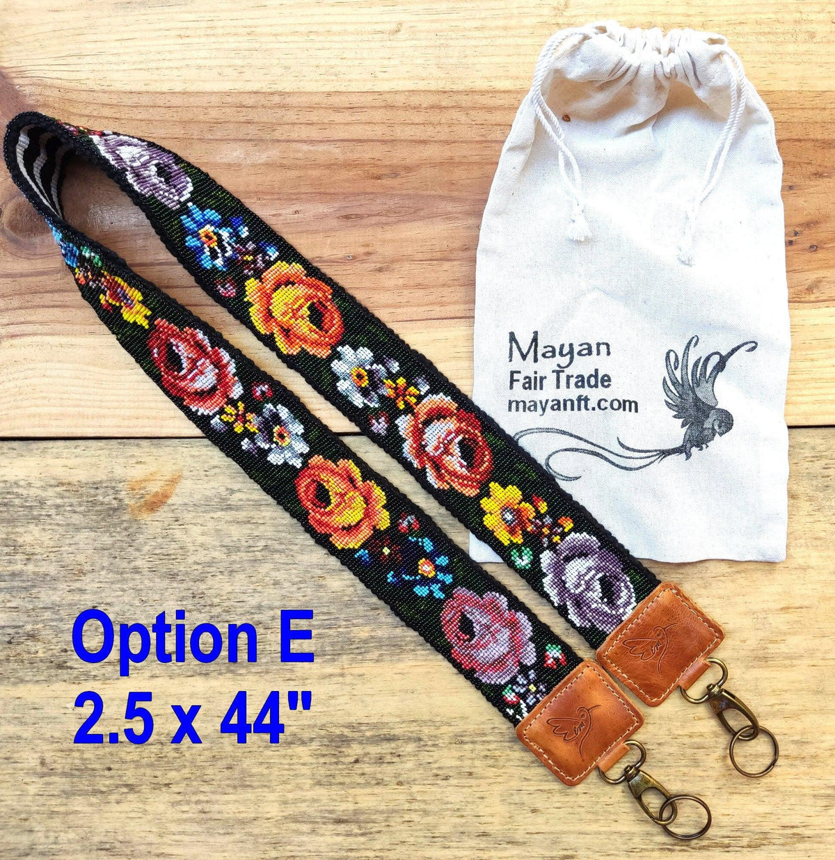Guatemalan Handmade beaded floral CAMERA / Bag STRAP