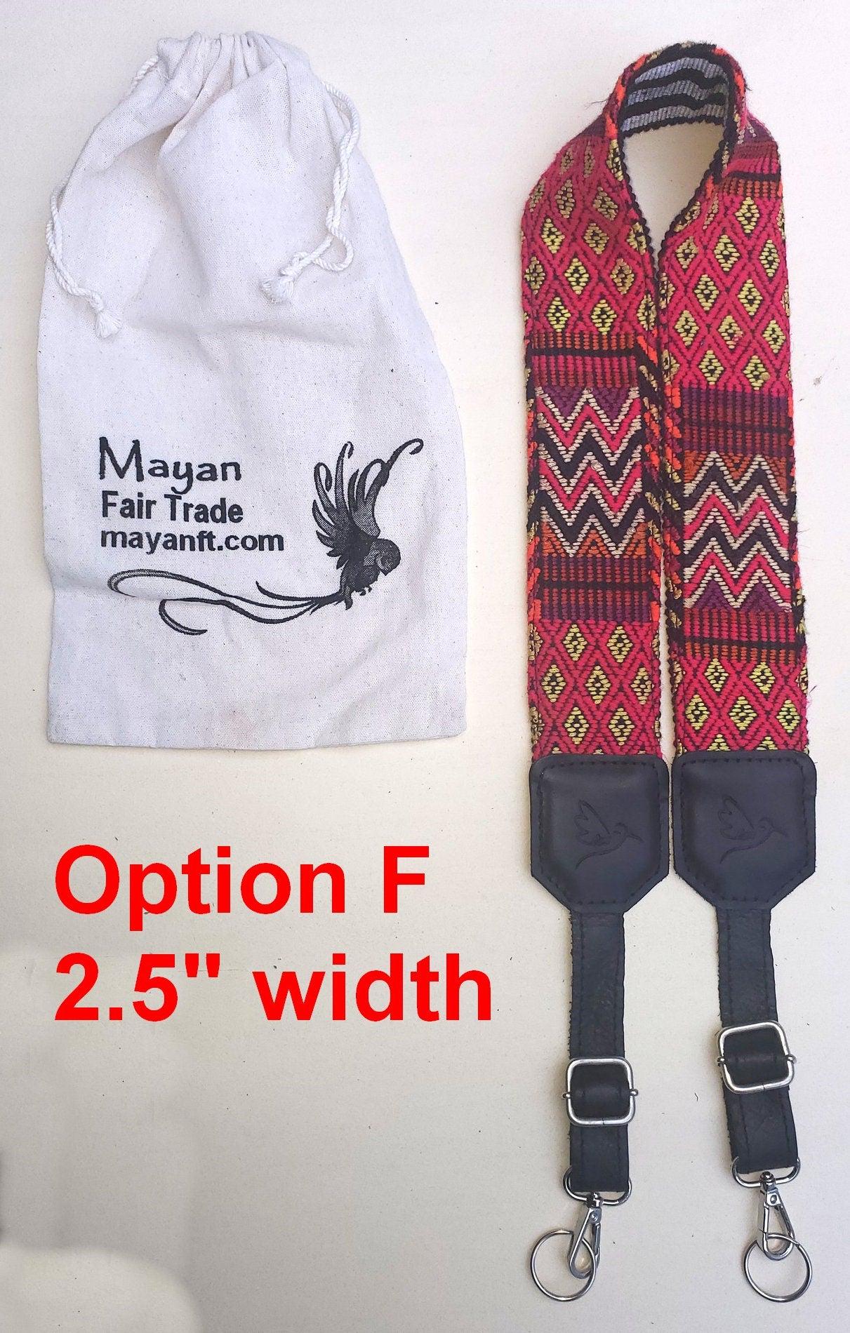 Guatemalan Handmade Adjustable embroidered floral CAMERA / BAG STRAP