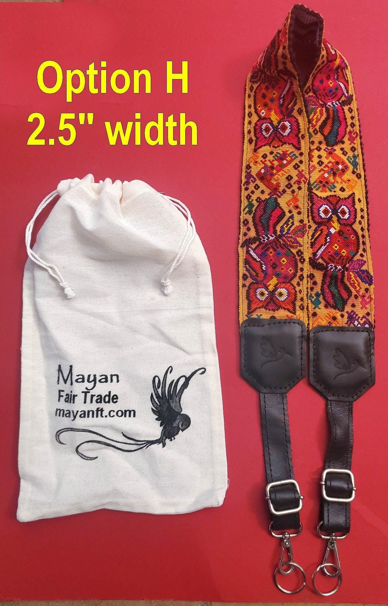 Guatemalan Handmade Adjustable embroidered floral CAMERA / BAG STRAP