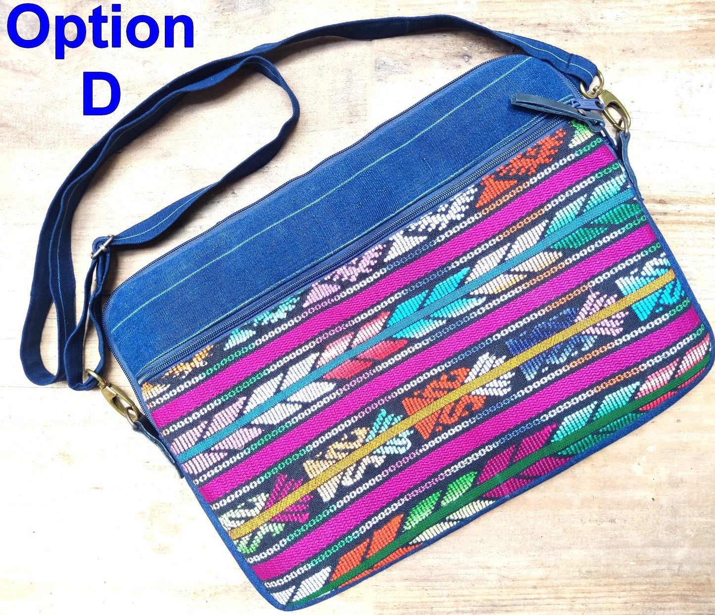 Guatemalan INDIGO LAPTOP padded CASE -Embroidered Sleeve Padded Carry Case-