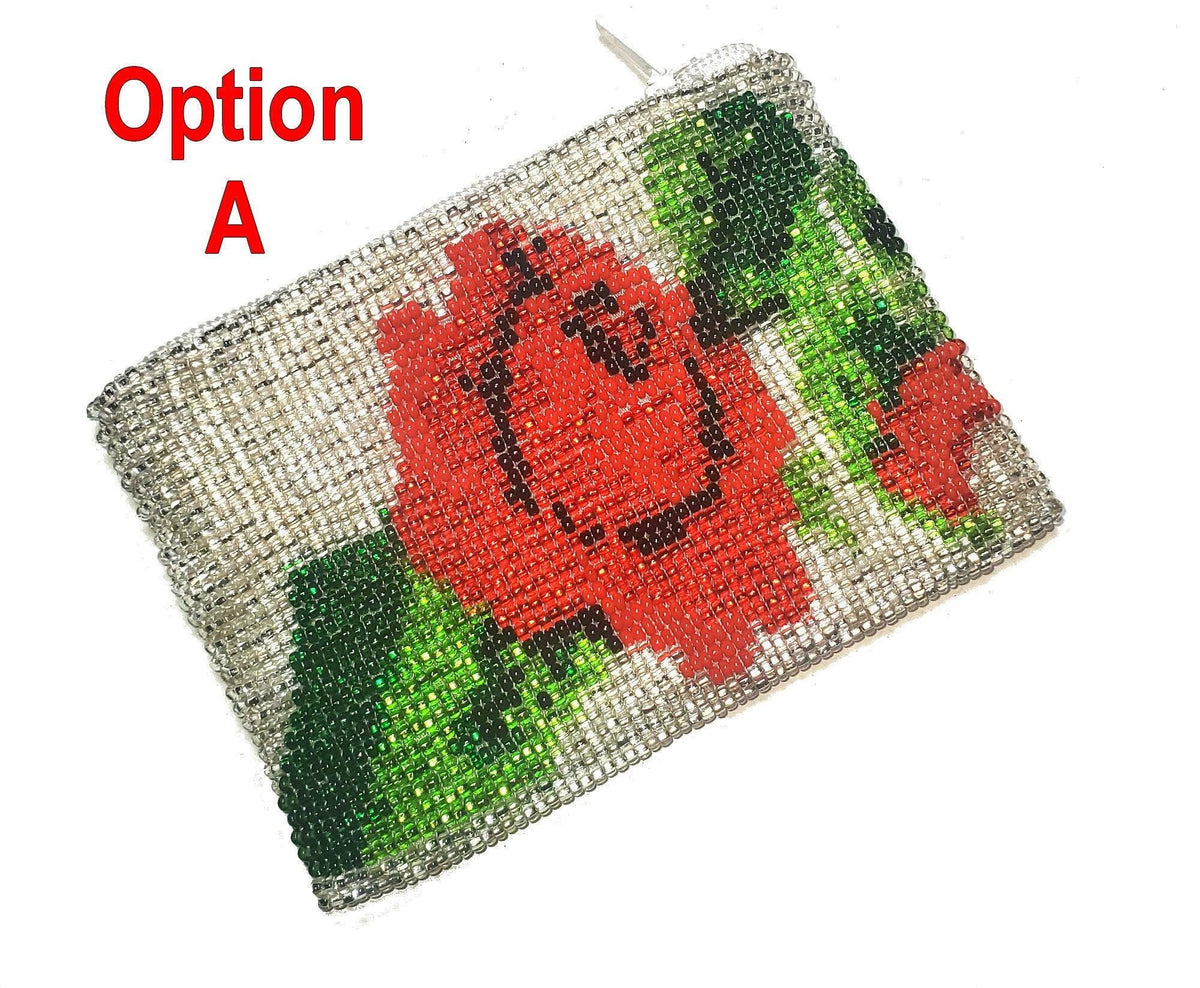 Handmade ARTISTICALLY made beaded COIN PURSE