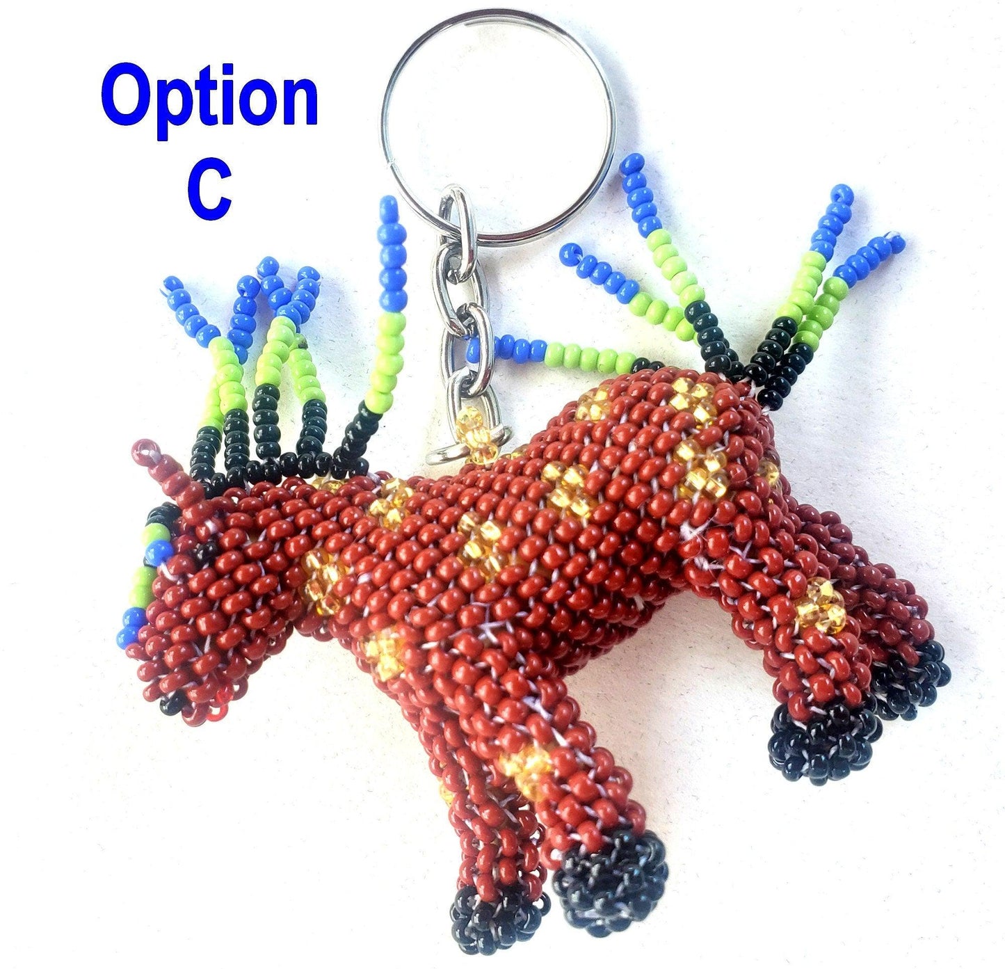 BEADED HORSE Hanging ORNAMENT Gift For animal Lovers - Czech Glass Seed Beads And Nylon Thread