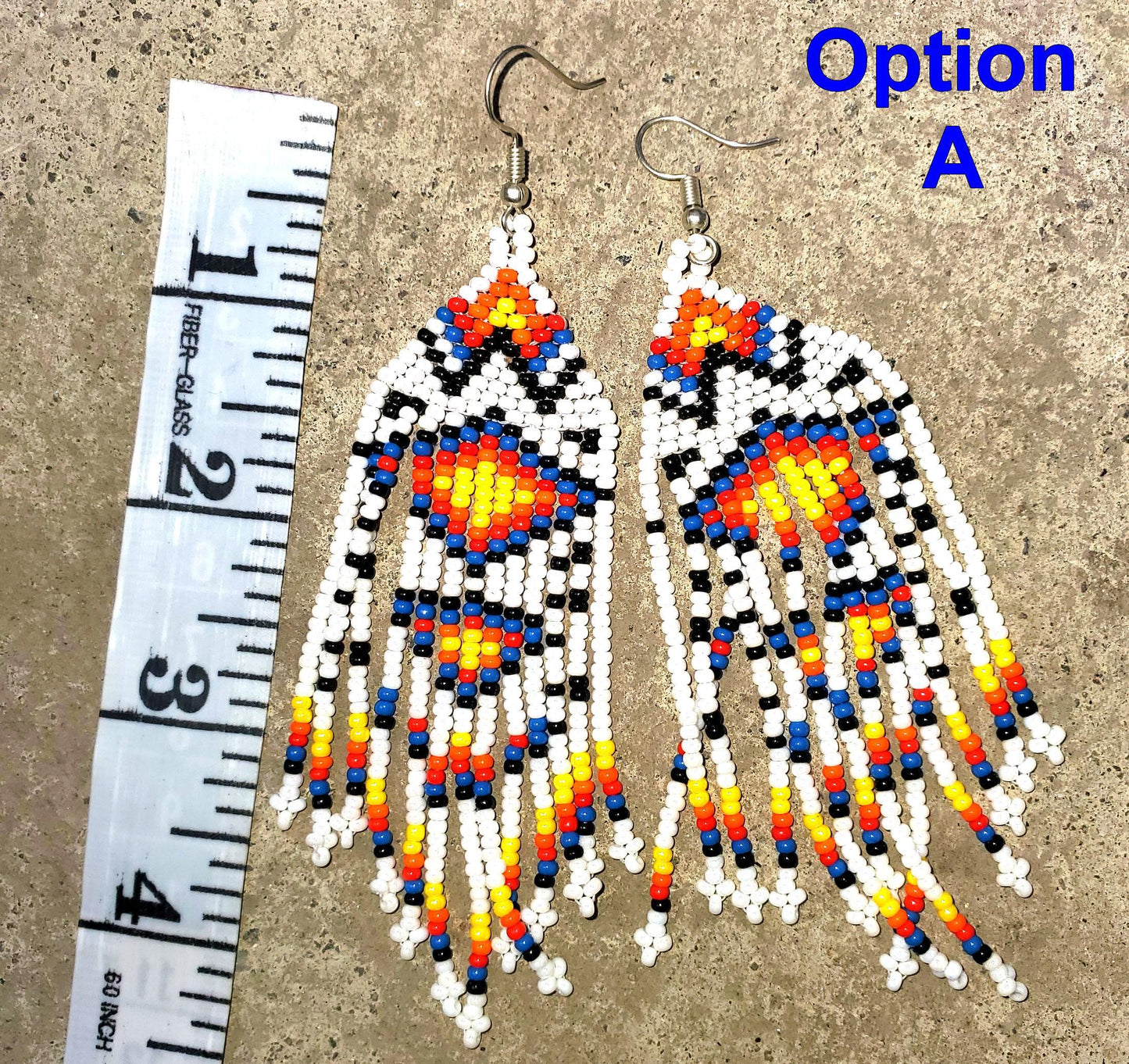 Guatemalan Handmade Colorful CONFETTI Seed BEAD EARRINGS