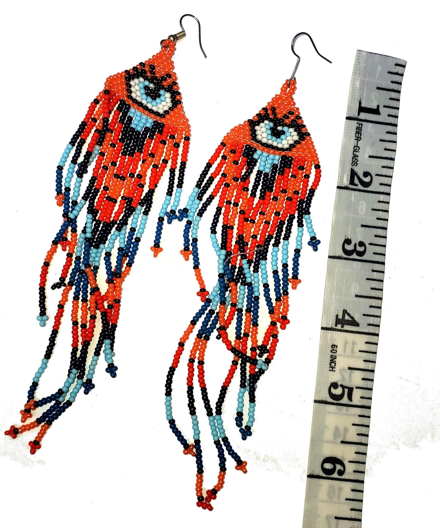 Guatemalan Handmade Colorful CONFETTI Seed BEAD EARRINGS