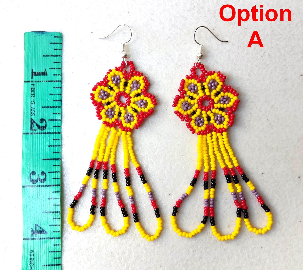 Guatemalan Handmade Colorful Seed Bead Earrings