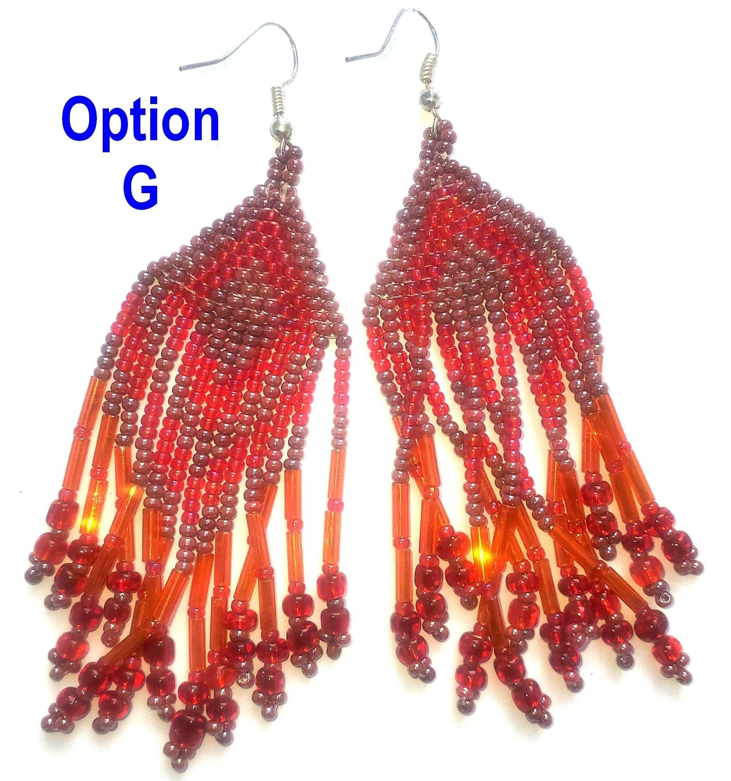 Guatemalan Handmade Colorful Seed Bead Earrings