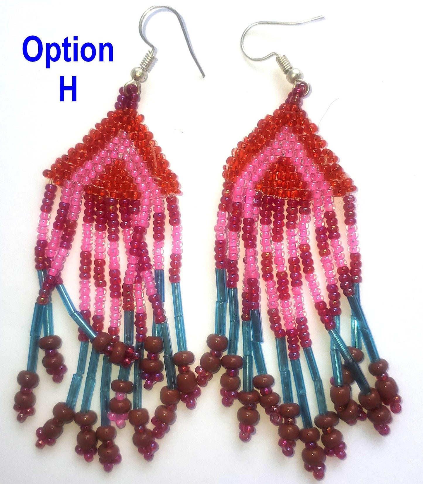 Guatemalan Handmade Colorful Seed Bead Earrings