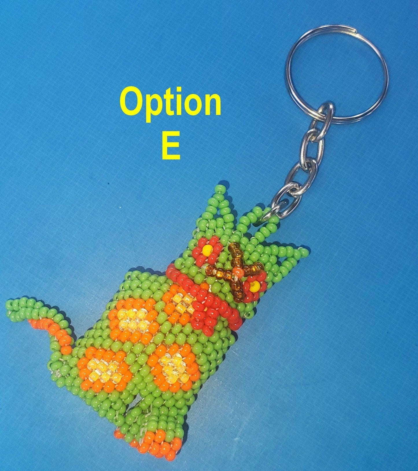 BEADED Kitty Hanging ORNAMENT Gift For Cat Lovers - Czech Glass Seed Beads And Nylon Thread