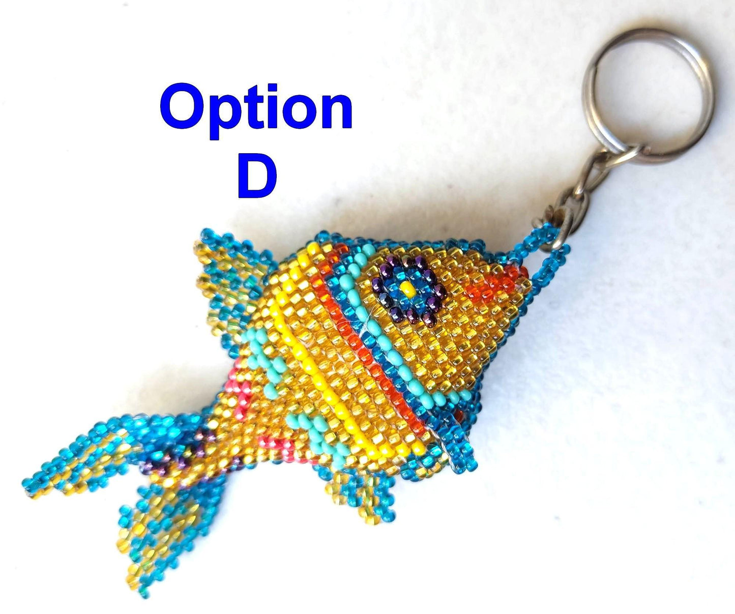 BEADED FISH Hanging ORNAMENT Gift For Animal Lovers - Czech Glass Seed Beads And Nylon Thread