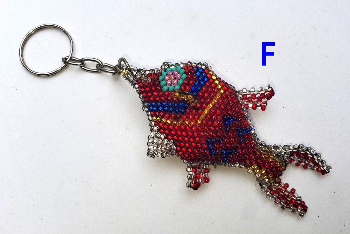 BEADED FISH Hanging ORNAMENT Gift For Animal Lovers - Czech Glass Seed Beads And Nylon Thread