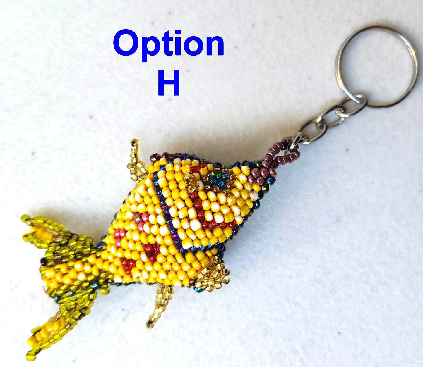 BEADED FISH Hanging ORNAMENT Gift For Animal Lovers - Czech Glass Seed Beads And Nylon Thread