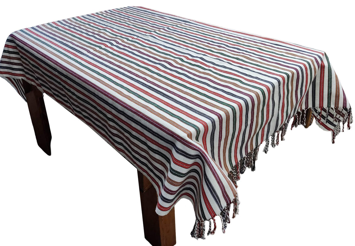 Guatemalan Handwoven Multicolor TSUTE - Tablecloth - Throw