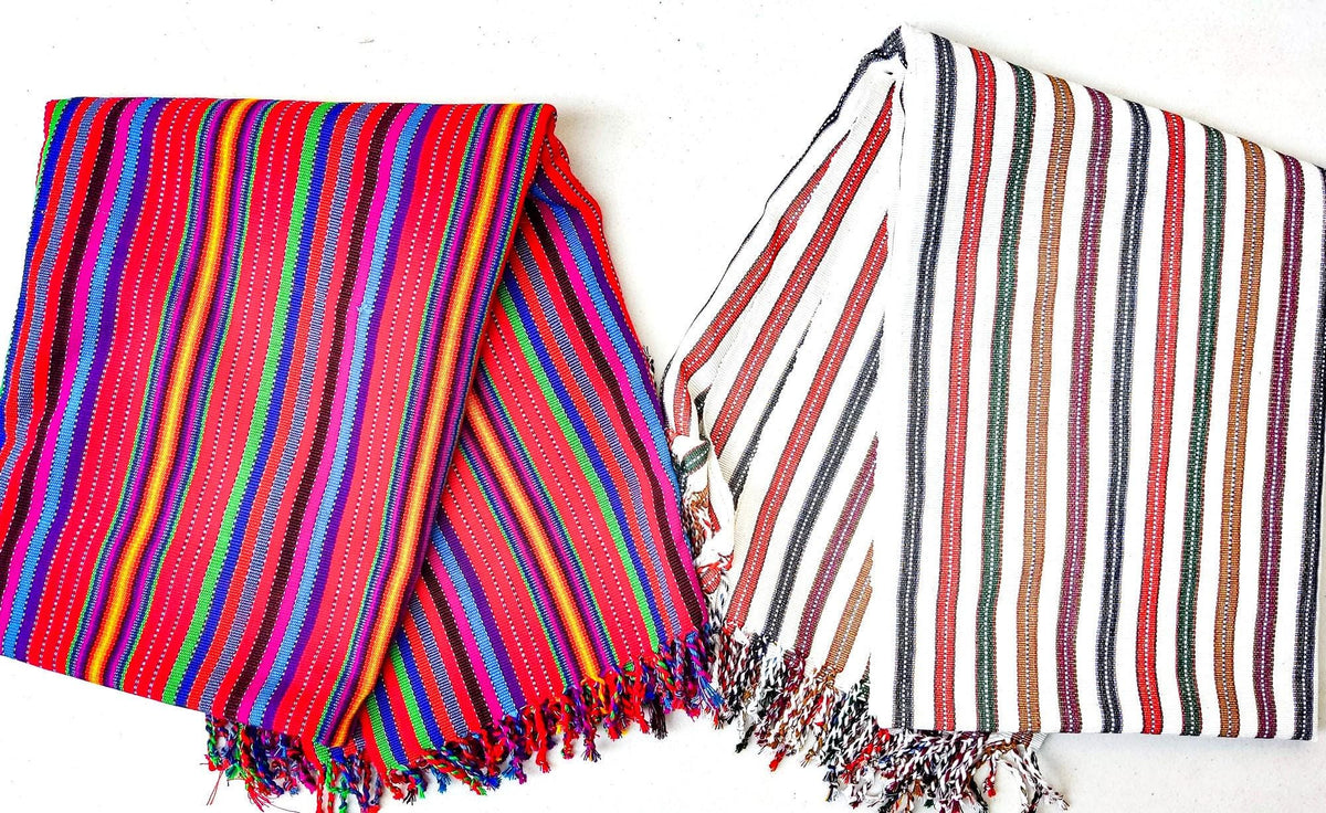 Guatemalan Handwoven Multicolor TSUTE - Tablecloth - Throw