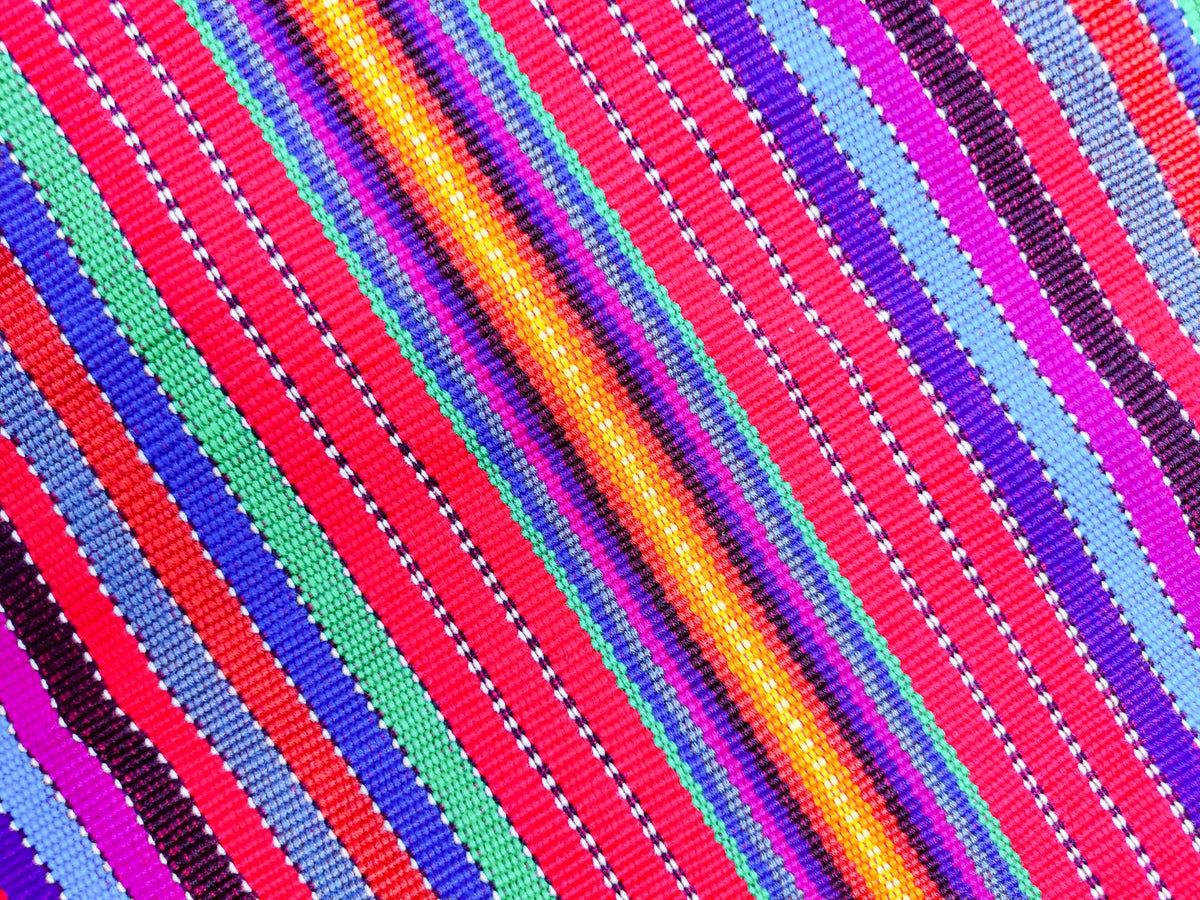 Guatemalan Handwoven Multicolor TSUTE - Tablecloth - Throw