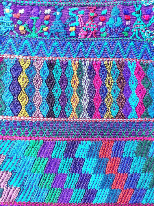 Vintage San Antonio Palopo Huipil Embroidery Geometric Pattern Cotton TAPESTRY And BLOUSE - Home Wall Decor Floral Wall Hanging Blouse