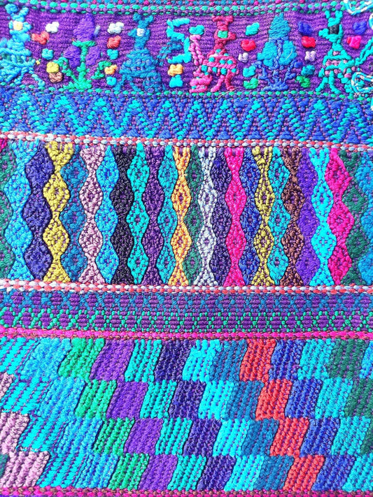 Vintage San Antonio Palopo Huipil Embroidery Geometric Pattern Cotton TAPESTRY And BLOUSE - Home Wall Decor Floral Wall Hanging Blouse