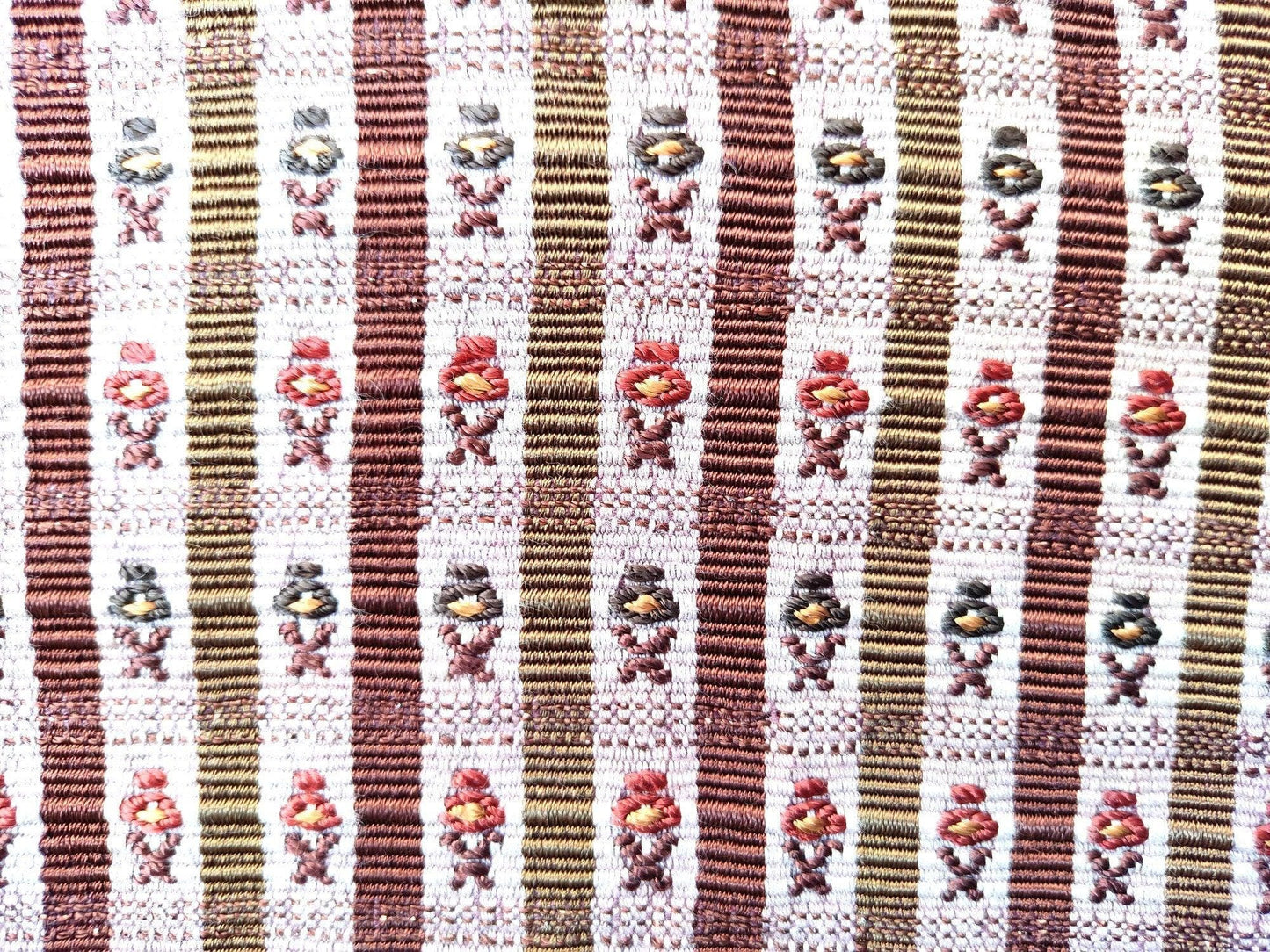 Vintage handmade embroidered birds Santiago Atitlan huipil cotton wall decor tapestry