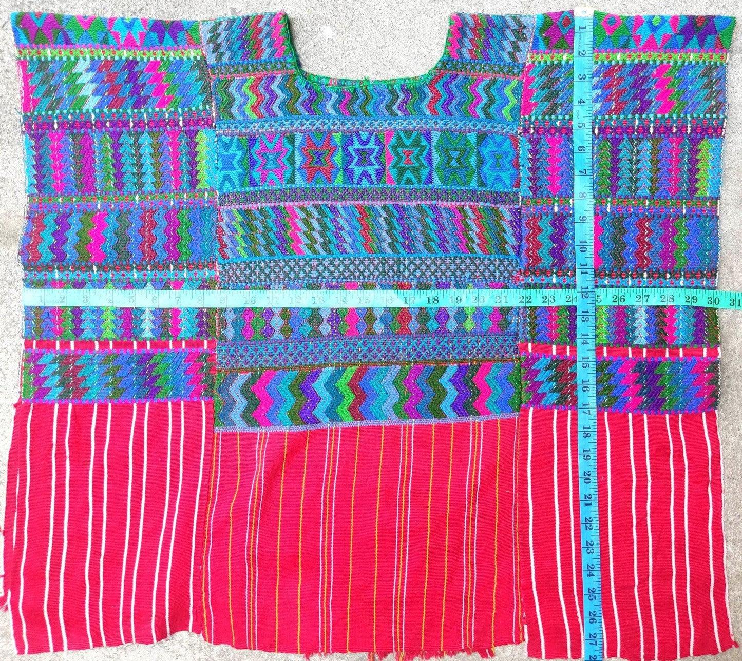Vintage San Antonio Palopo Huipil Embroidery Geometric Pattern Cotton TAPESTRY And BLOUSE - Home Wall Decor Floral Wall Hanging Blouse