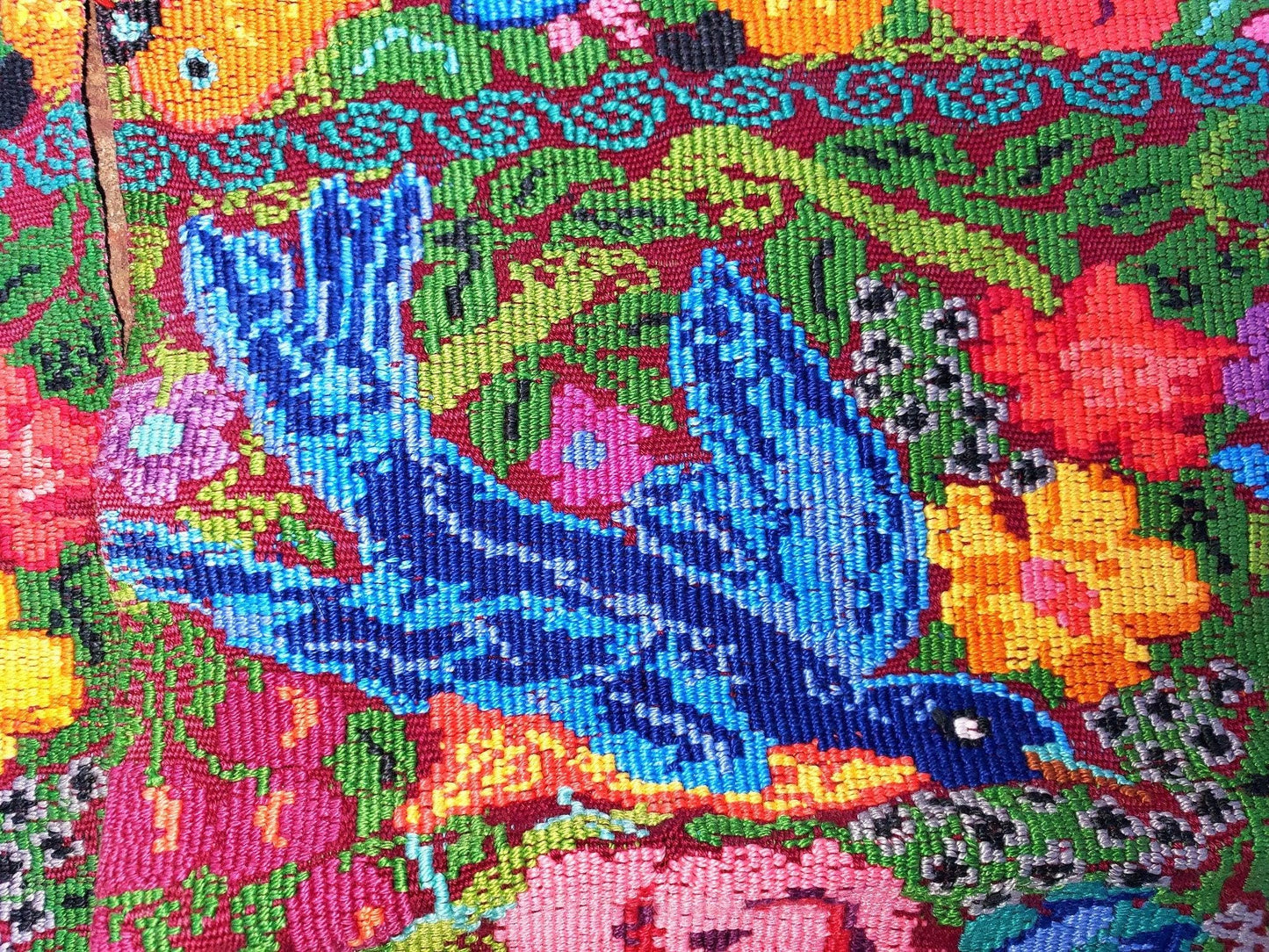 NEW! unique Guatemala handmade weaved cotton runner -Huipil from San Antonio Aguas Calientes-