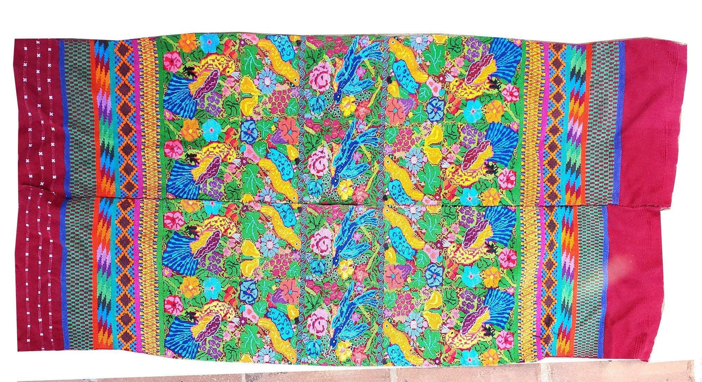 NEW! unique Guatemala handmade weaved cotton runner -Huipil from San Antonio Aguas Calientes-