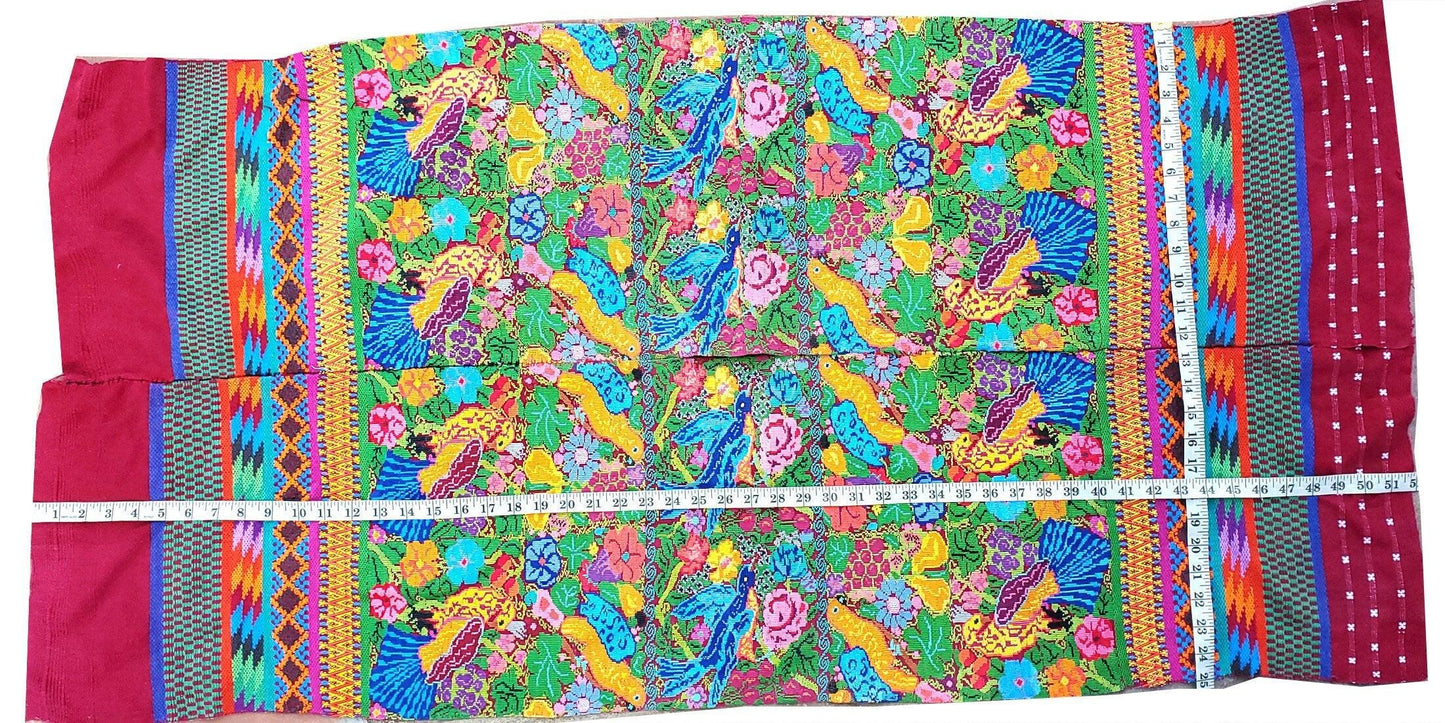 NEW! unique Guatemala handmade weaved cotton runner -Huipil from San Antonio Aguas Calientes-
