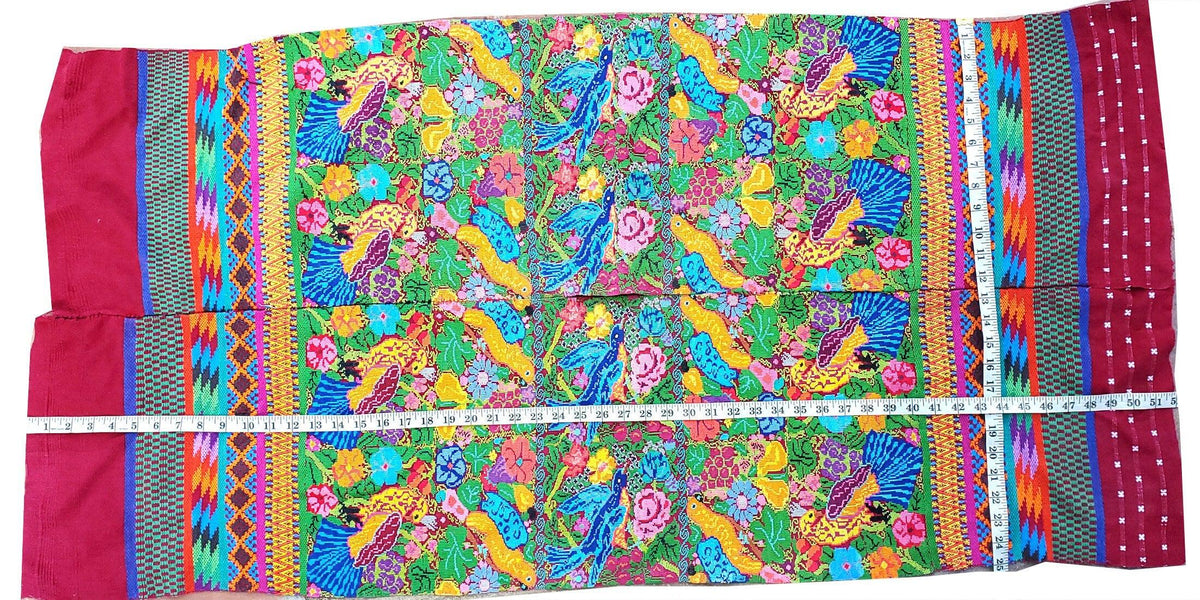 NEW! unique Guatemala handmade weaved cotton runner -Huipil from San Antonio Aguas Calientes-