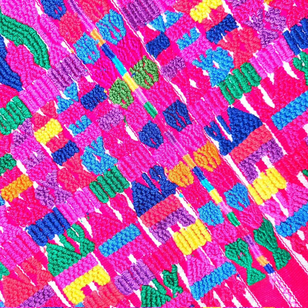 Vintage Guatemalan unique handmade weaved cotton -San Pedro Sacatepéquez huipil-
