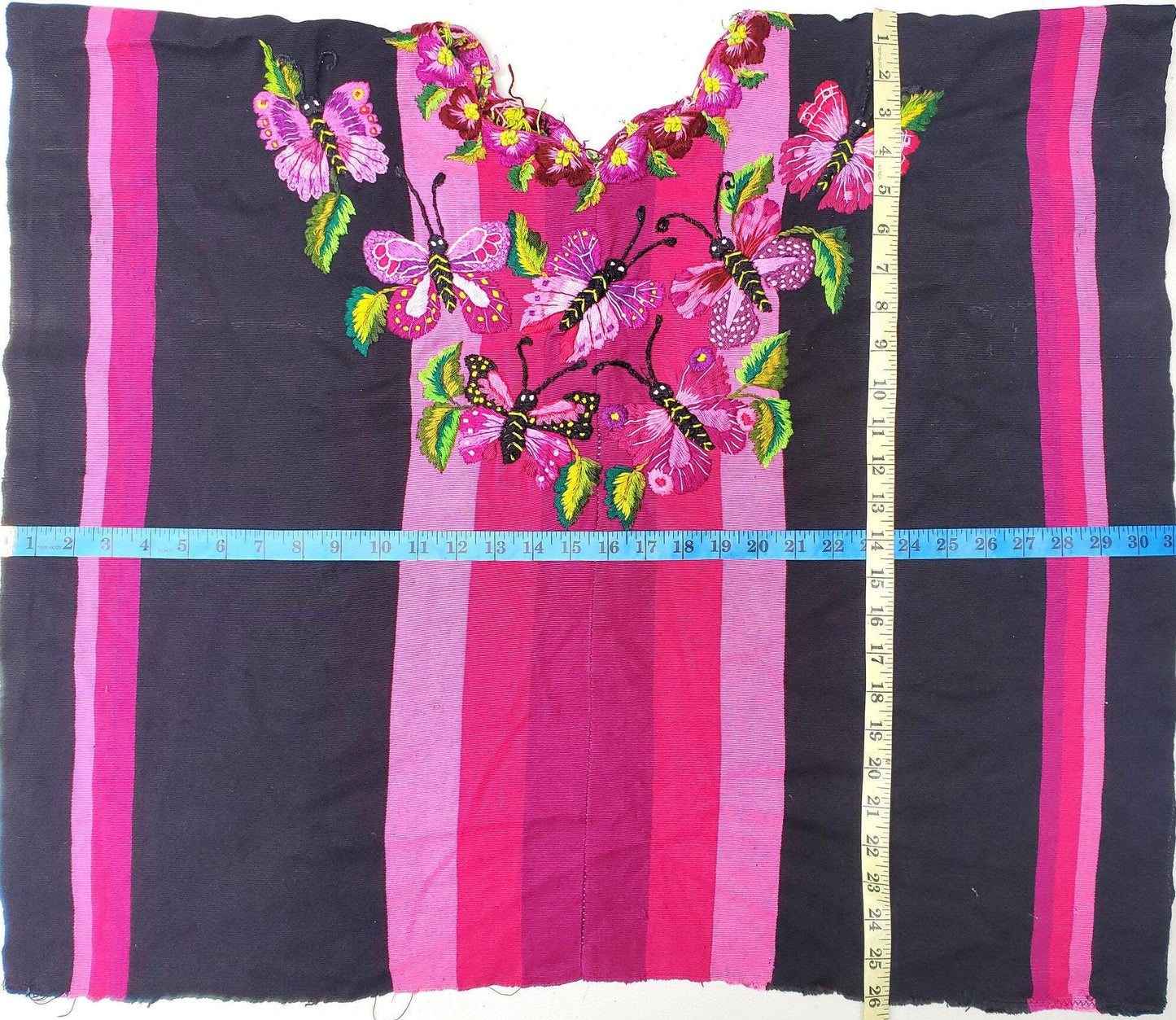 Vintage Santiago Atitlan Huipil Embroidery BIRDS Cotton TAPESTRY And BLOUSE - Home Wall Decor Floral Wall Hanging Blouse