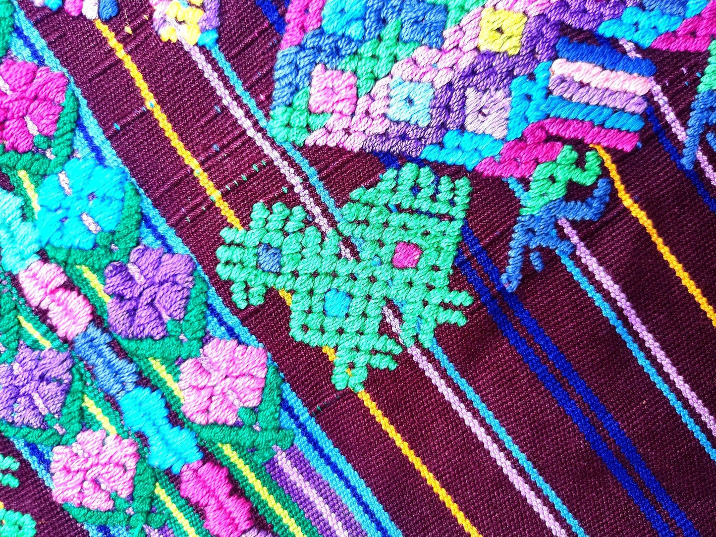 Vintage Guatemalan Unique Handmade Weaved Cotton RED Color -Mayan ROOSTERS Santo Domingo XENACOJ huipil-