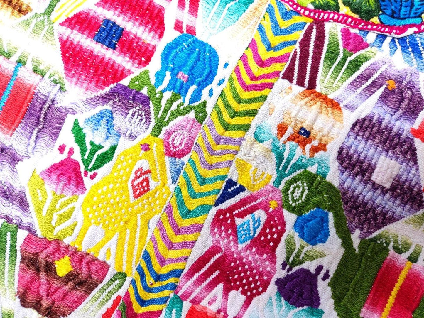 Vintage Cotton Unique Handmade weaved -San Martin Chile Verde Quetzaltenango XELA- huipil