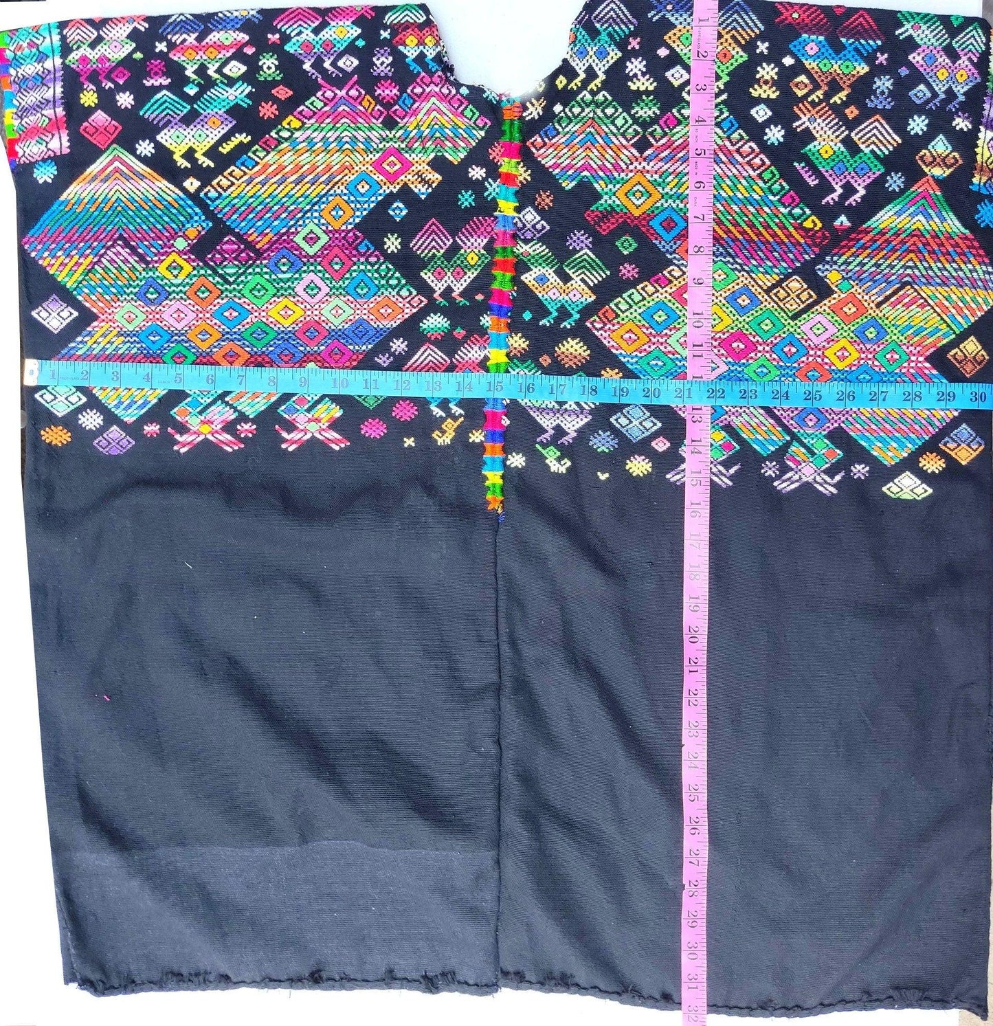 Vintage Nahuala Huipil Weaved GEOMETRIC Cotton TAPESTRY And BLOUSE - Home Wall Decor Wall Hanging Blouse -