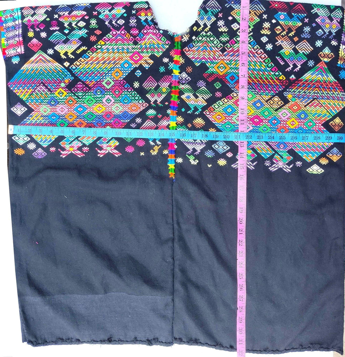 Vintage Nahuala Huipil Weaved GEOMETRIC Cotton TAPESTRY And BLOUSE - Home Wall Decor Wall Hanging Blouse -