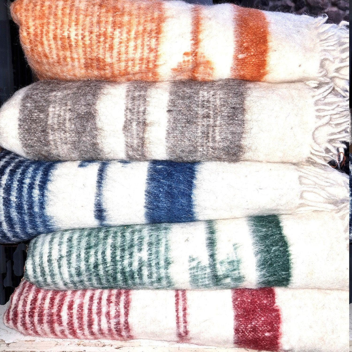Guatemalan WOOL Woven Blanket Made in MOMOSTENANGO - Poncho