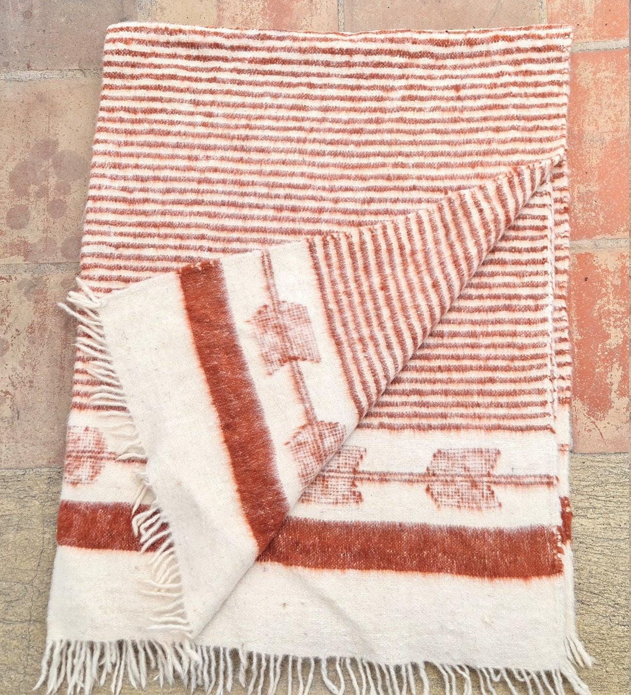 Guatemalan WOOL Woven Blanket Made in MOMOSTENANGO - Poncho