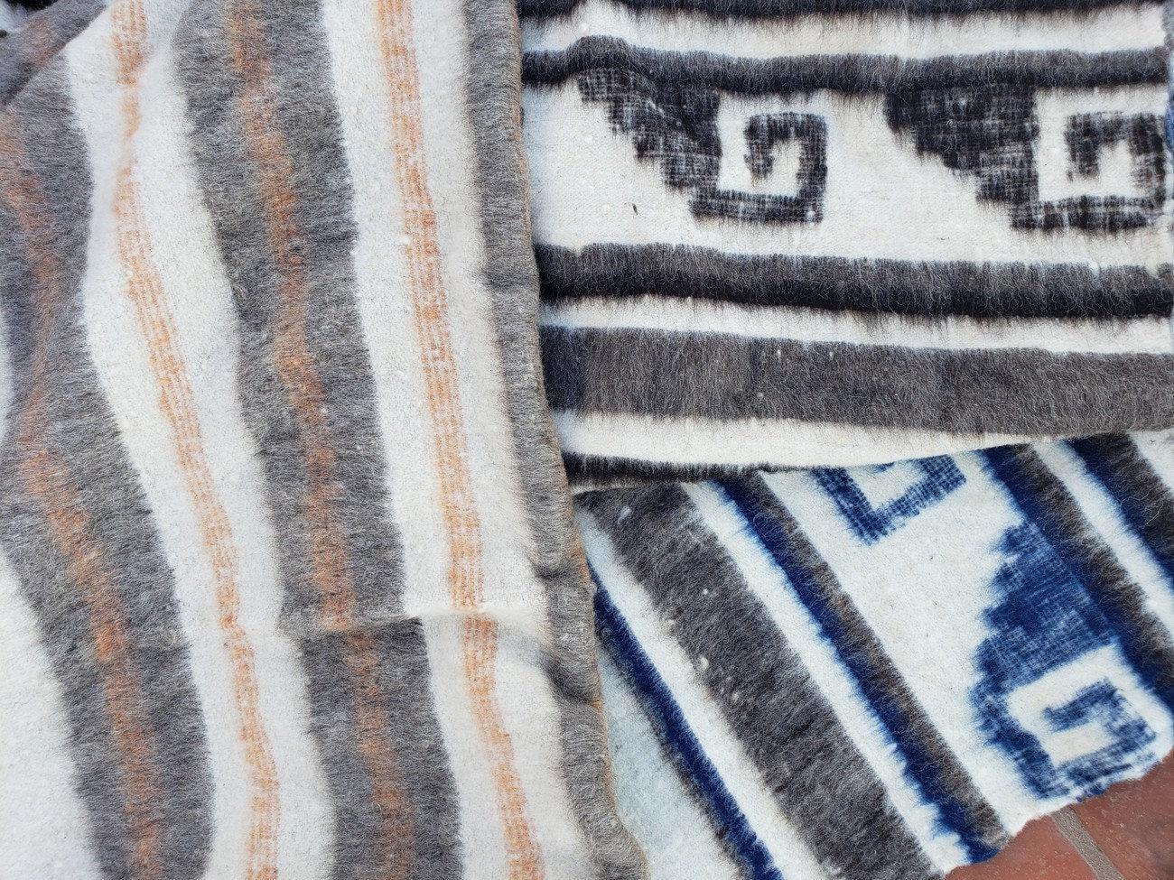 Organic PONCHO Wool GUATEMALAN BLANKET For Winter Season With Gift Wrapping Available - Traditional Blanket Made In Momostenango