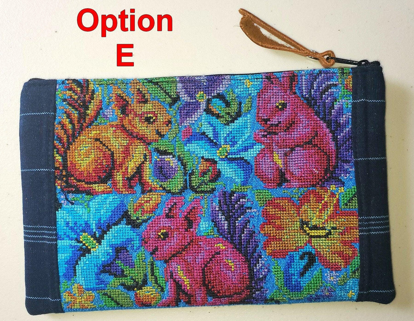 Guatemalan upcycled huipil purse, Make Up Bag, Huipil Pouch