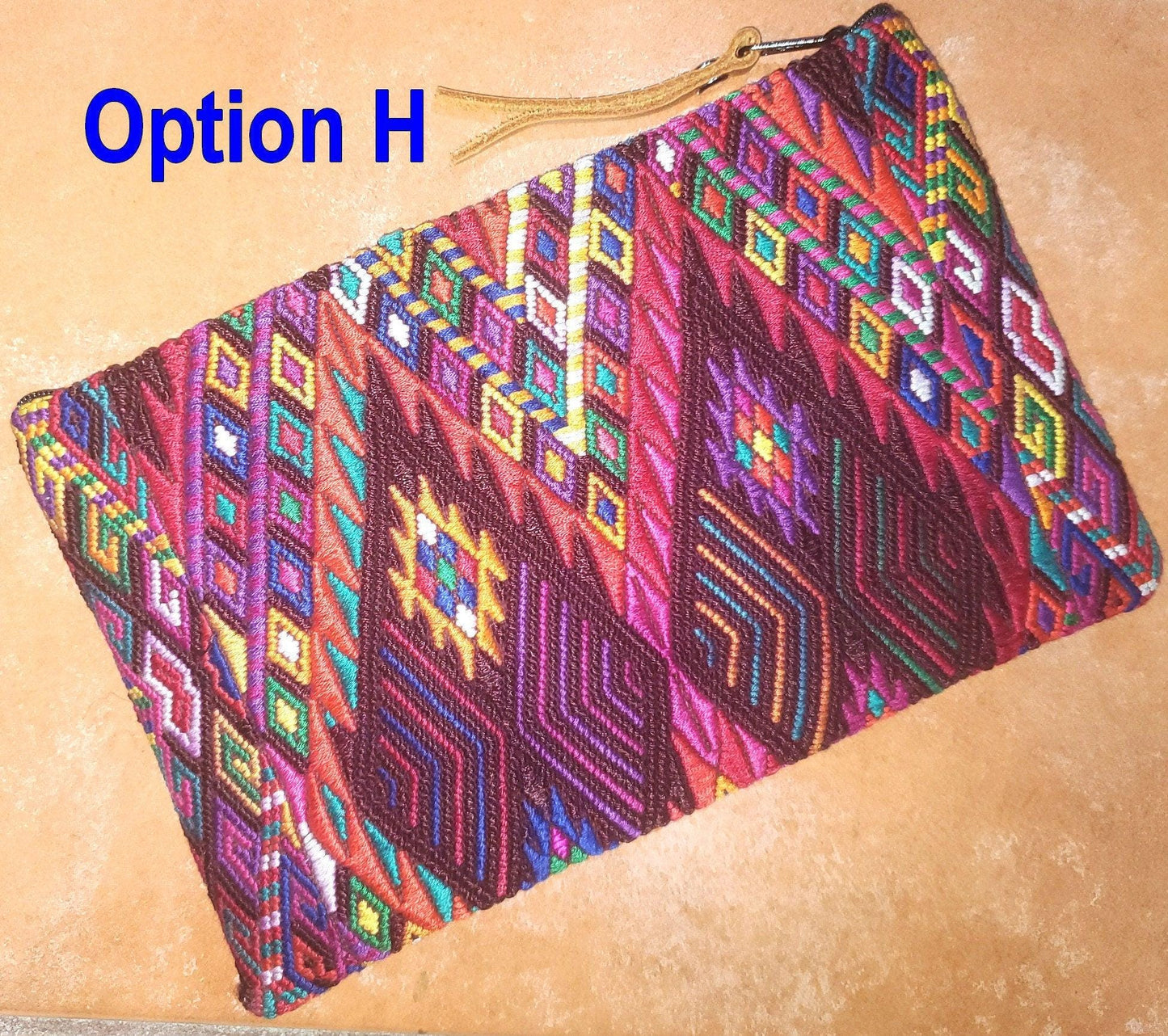 Guatemalan upcycled huipil purse, Make Up Bag, Huipil Pouch