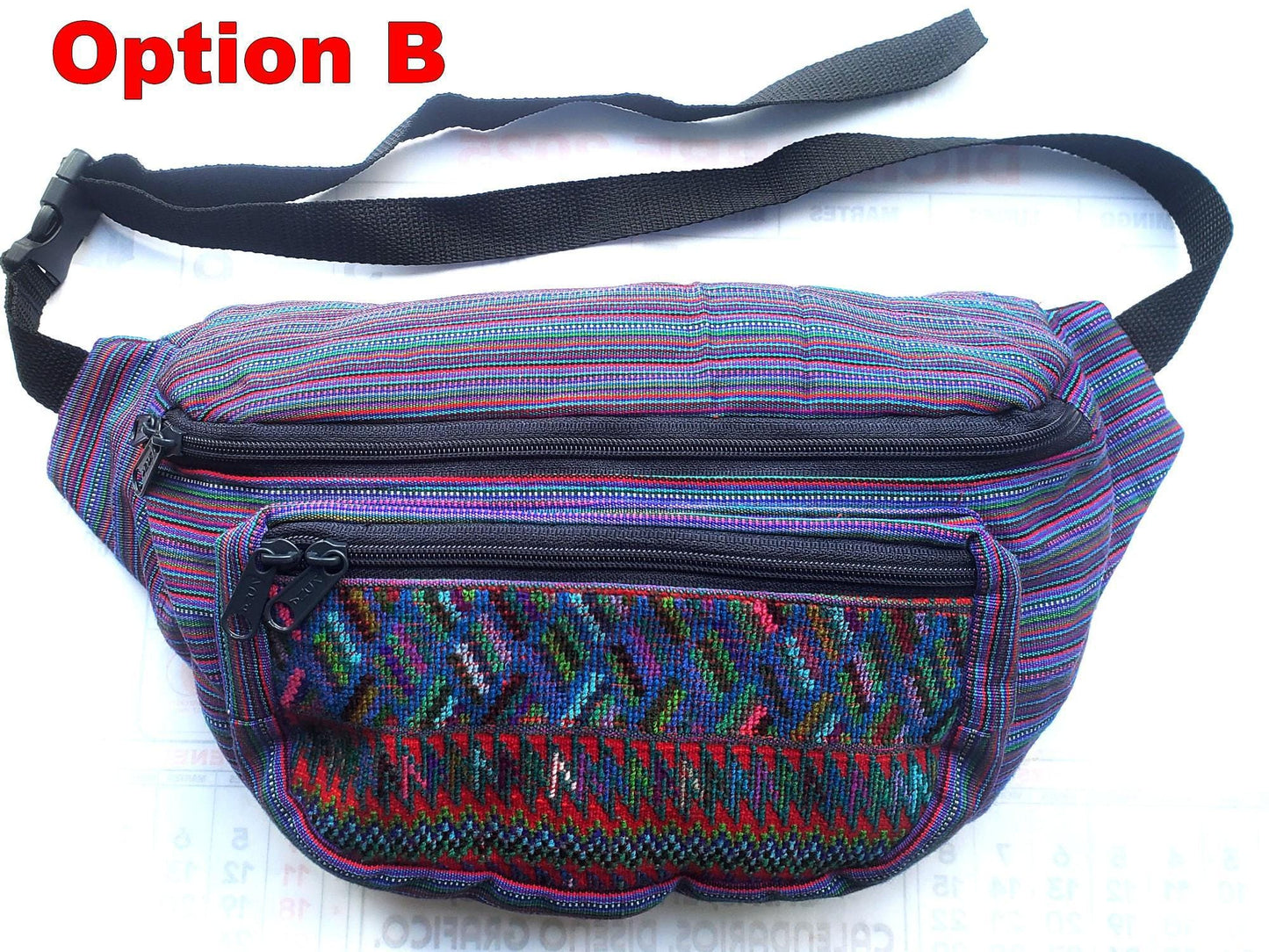 Guatemalan large weaved multipocket fanny pack