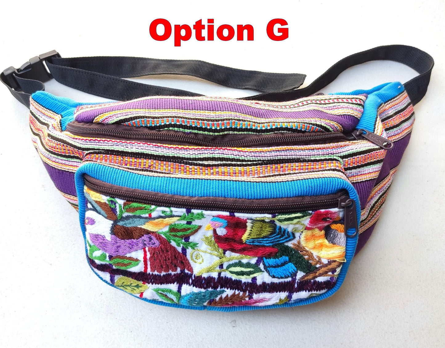 Guatemalan large weaved multipocket fanny pack