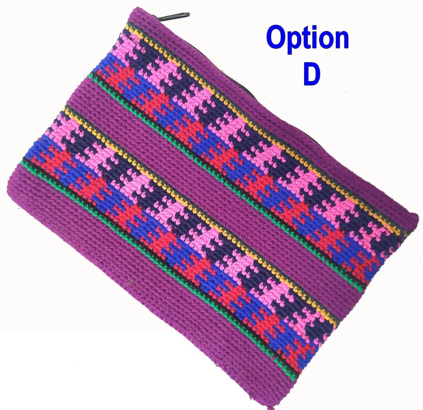 Cotton crocheted zippered coin purse