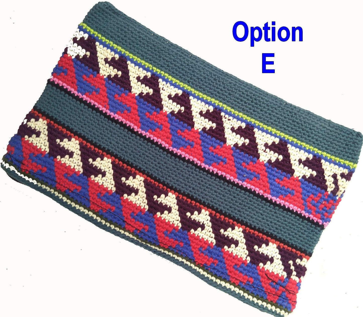 Cotton crocheted zippered coin purse